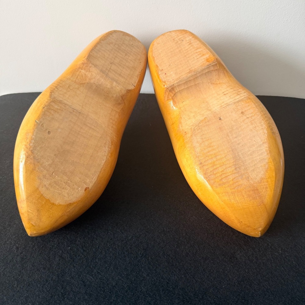 Vintage Wooden Dutch Clogs Hand Painted Folk Art‎ Souvenir Pair - Picture 11 of 12